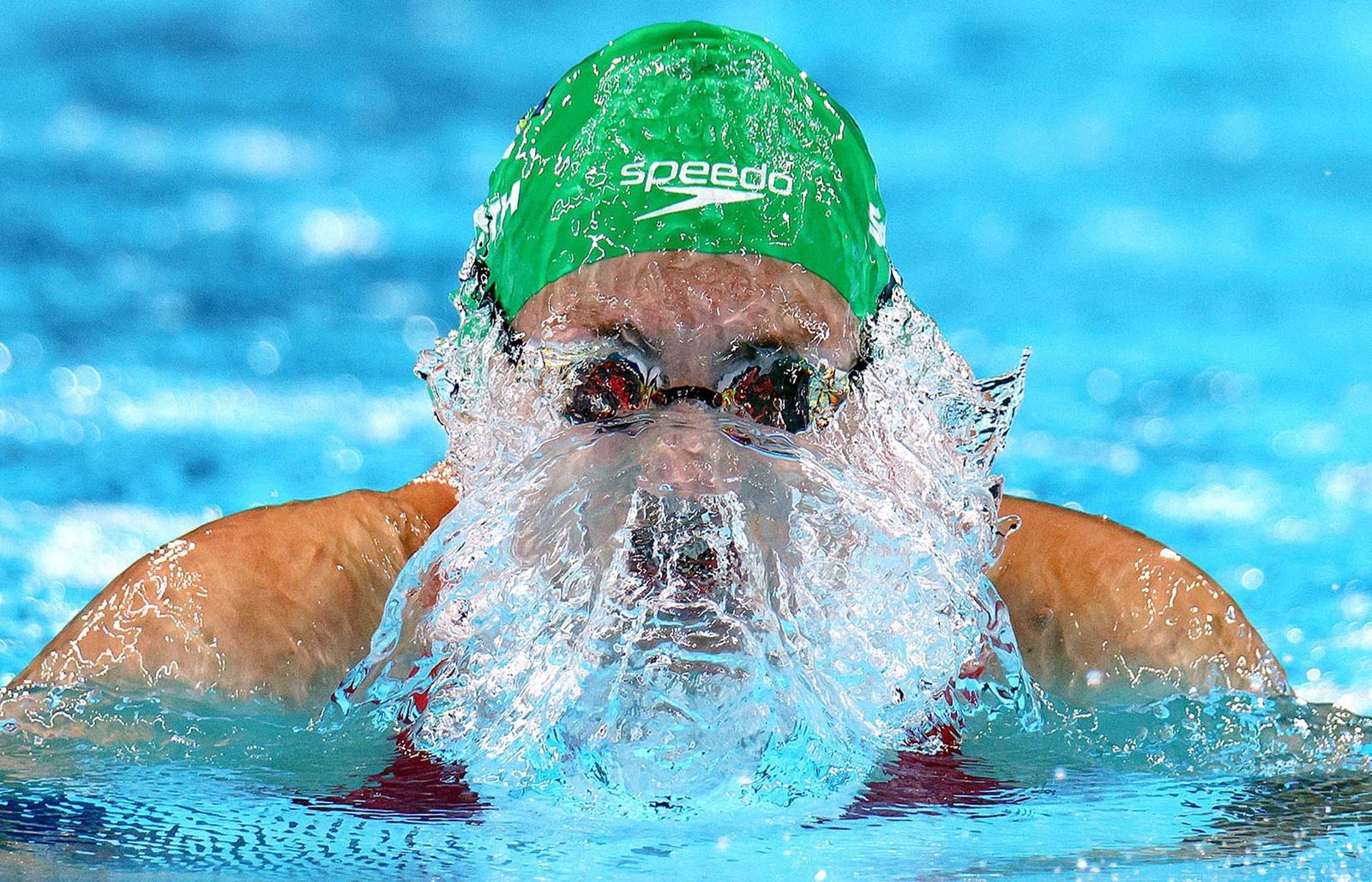 2024年8月1日，Tatjana Smith佩戴Speedo泳帽参加巴黎奥运会女子200米蛙泳决赛。 / Adam Pretty / Getty Ima ...