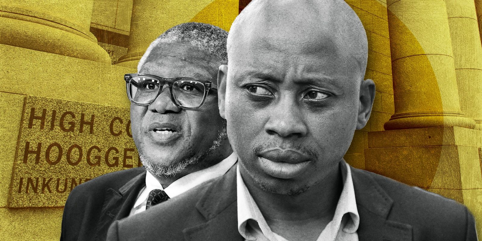 拼图：非国大秘书长Fikile Mbalula（左）与Andile Lungisa。 / Gallo Images / Sharon Seretlo；Gallo Imag ...