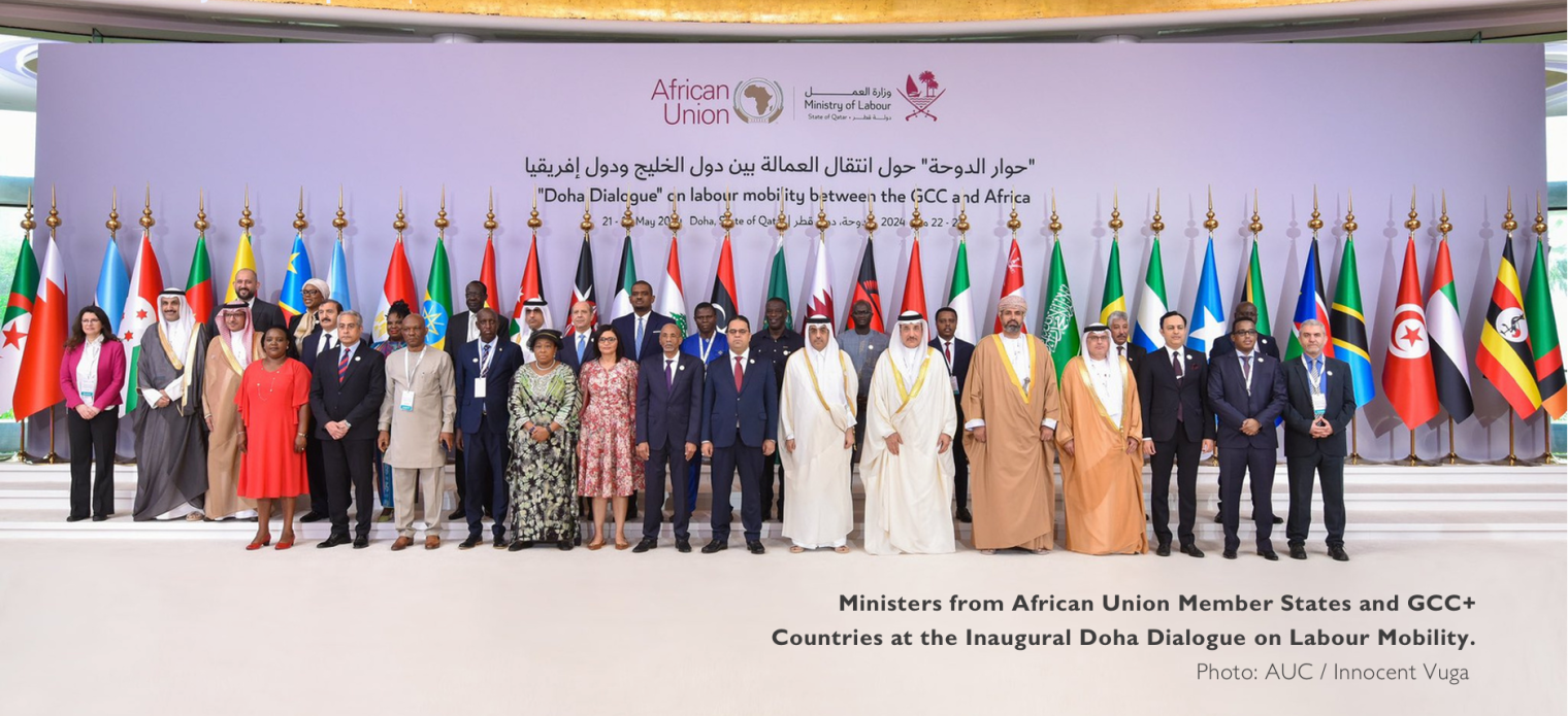 非盟成员国与GCC+国家部长在首届多哈劳动力流动对话上的合影。 / AUC / Innocent Vuga ...