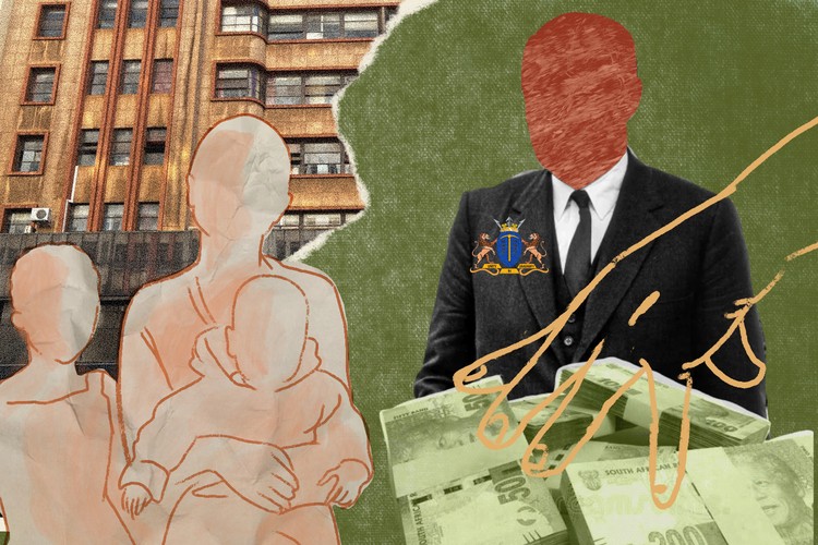 豪登省社会发展部门与福利机构资助问题主题插画。 / Lisa Nelson / GroundUp