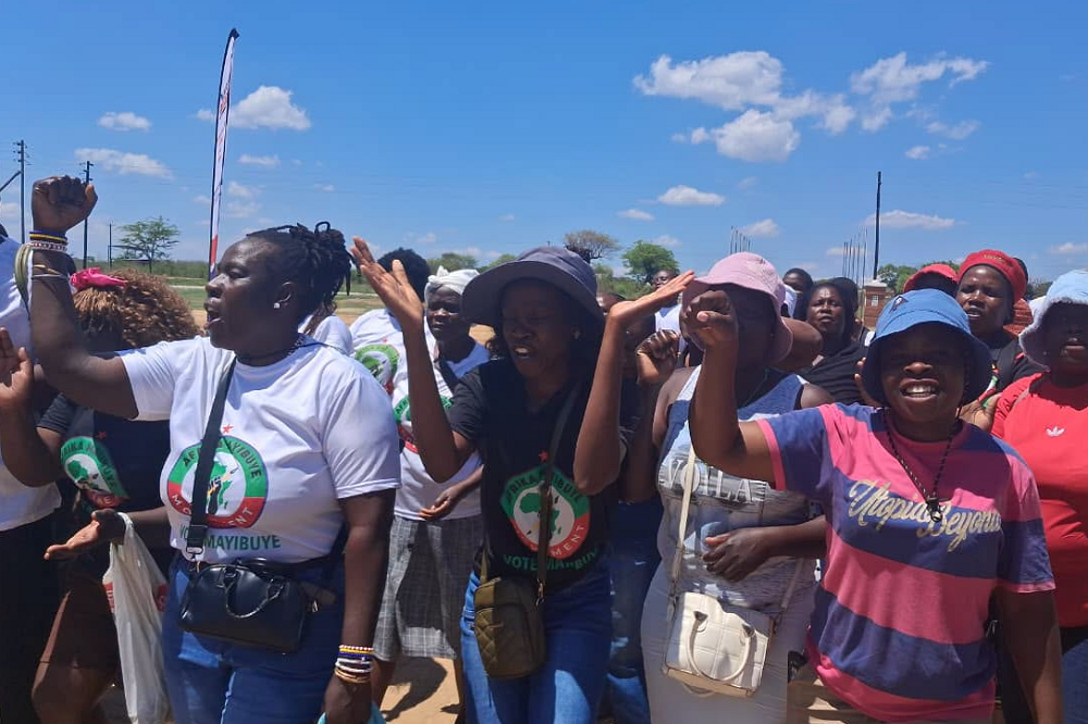 Afrika Mayibuye支持者要求政党避免空泛承诺，着力改善公共服务。 / Nsuku Shiluvhane ...